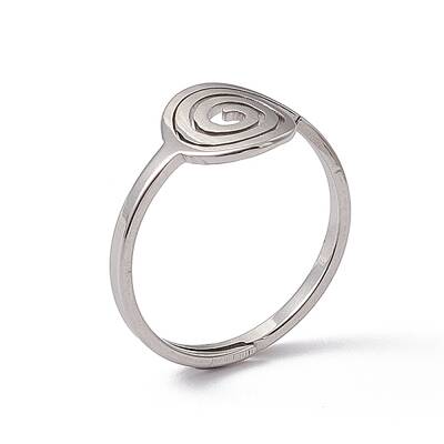 Non-Tarnish 201 Stainless Steel Vortex Adjustable Ring for Women