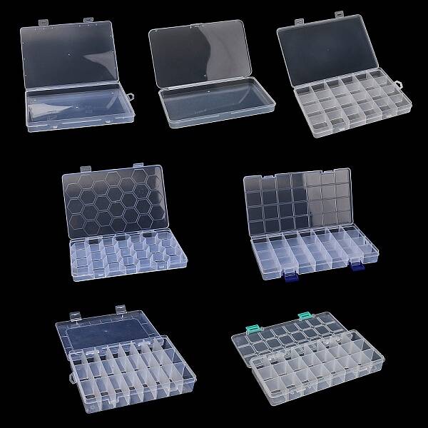 Plastic Grid Bead Containers