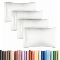 4 Piece Pillowcase Set, Soft, Cooling & Breathable for Comfort, Cozy & Luxurious for Restful Sleep, Double-Brushed for Extra ...