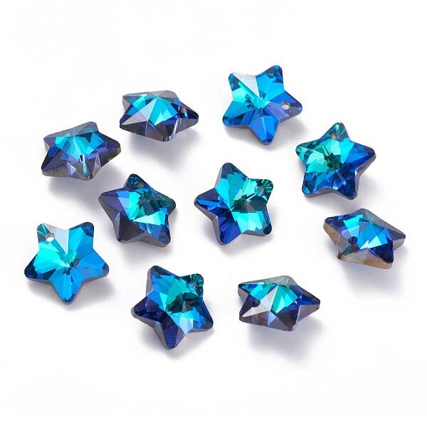 Electroplate Glass Charms
