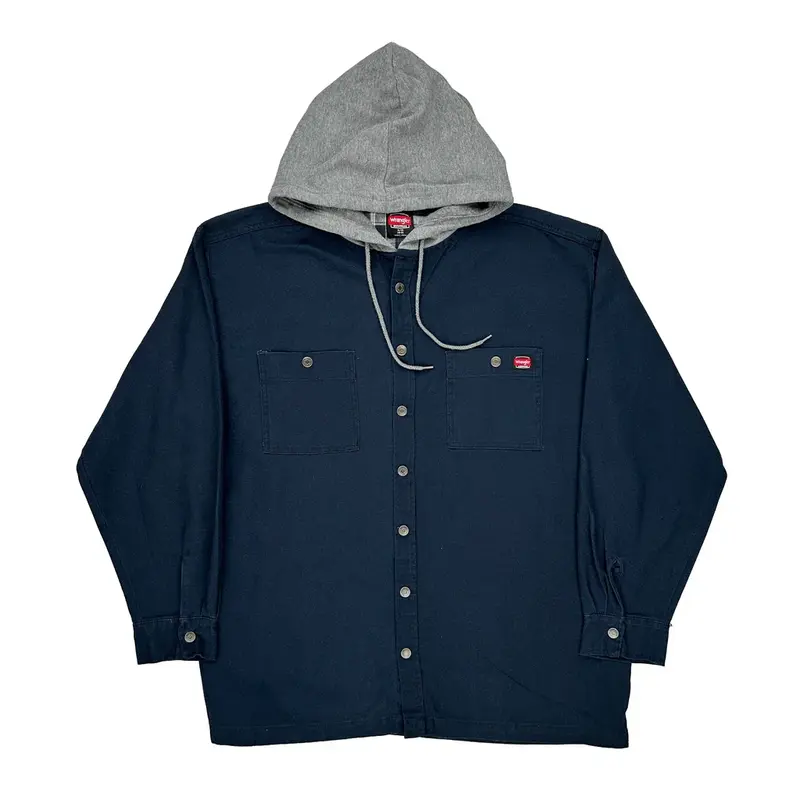 Wrangler Overshirt - XL Navy Cotton Blend