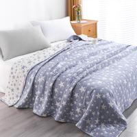 Bedsum Muslin 3 Layer Cotton Jacquard Bed Blankets for All Seasons, Ultra Soft Breathable Quilt