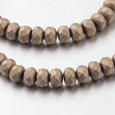 Electroplate Non-magnetic Synthetic Hematite Bead Strands