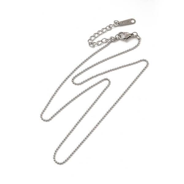 Non-Tarnish 304 Stainless Steel Ball Chain Necklace for Women