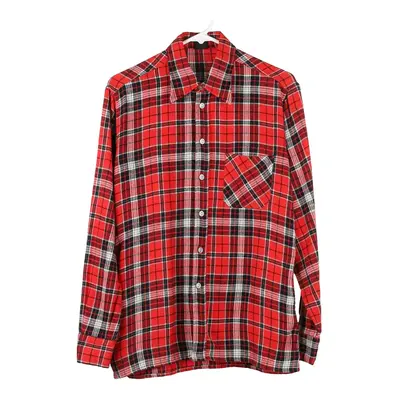 Frarica Checked Flannel Shirt - Small Red Cotton
