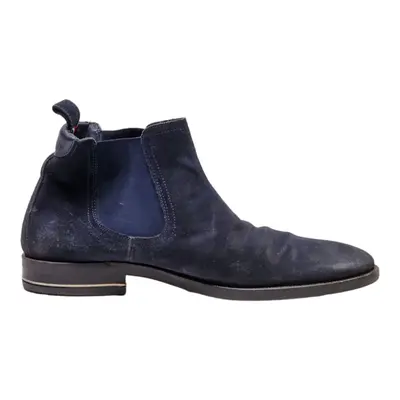 TOMMY HILFIGER Chelsea Boots Black Leather Mens UK 9