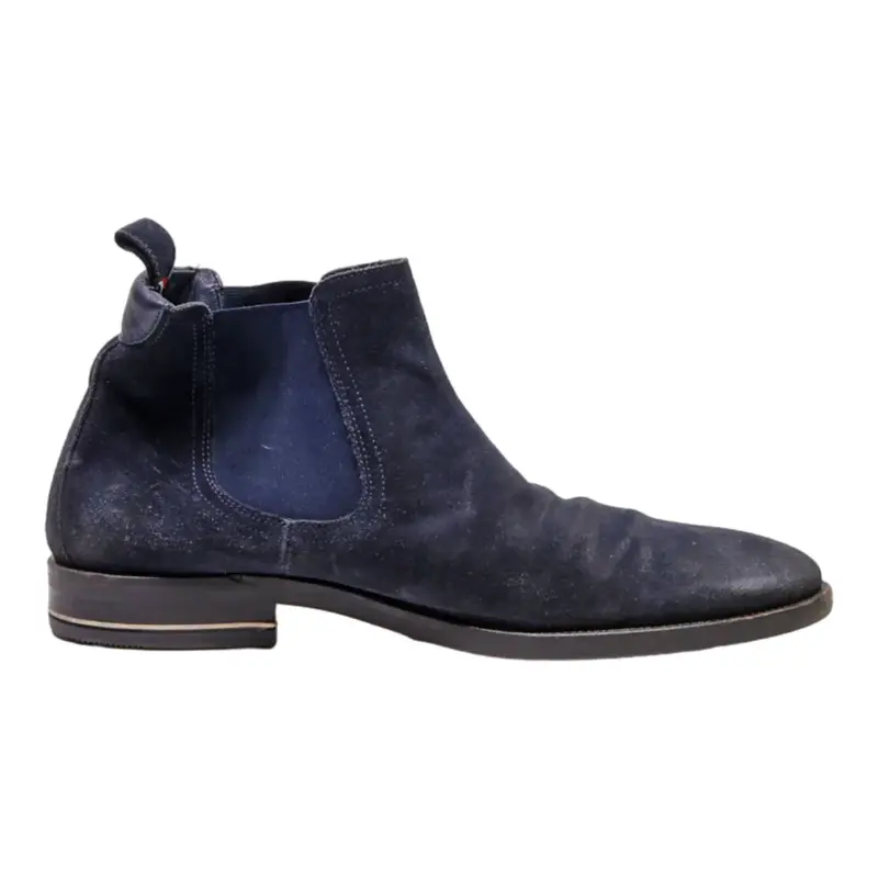 TOMMY HILFIGER Chelsea Boots Black Leather Mens UK 9