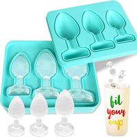 Prank Fun - Ice Cube Mold Tray Novelty, Silicone Ice Cube Tray Mold, Novelty Ice Tray DIY with Lid Homemade Fun Whiskey Coffe...