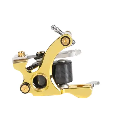 Previous Dragonhawk Coils Tattoo Machine 24K Gold Layer Frame 12 Wraps Shader for Pro Arist