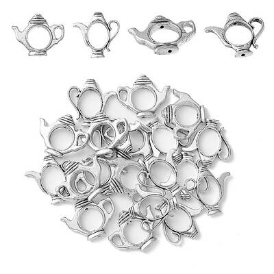 20Pcs 2 Styles Tibetan Style Alloy Bead Frame