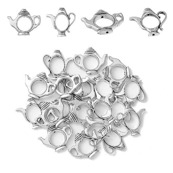 20Pcs 2 Styles Tibetan Style Alloy Bead Frame