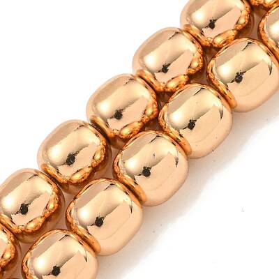 Electroplated Synthetic Non-magnetic Hematite Beads Strands