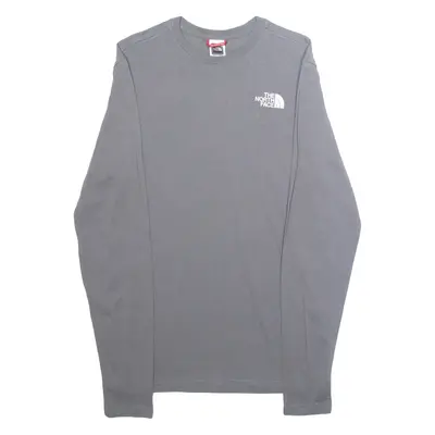 THE NORTH FACE Mens T-Shirt Grey Long Sleeve XS