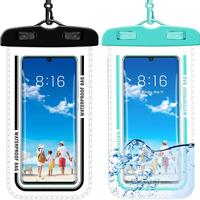 2 Pack Underwater Waterproof Phone Pouch,Dry Bag Waterproof Cases Bag with Lanyard for Outdoor Sport Water Games Protect, up ...