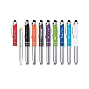 75 Customized Legacy Ballpoint Pen Stylus LED Light - Aluminum