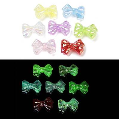 Luminous UV Plating Rainbow Iridescent Acrylic Beads