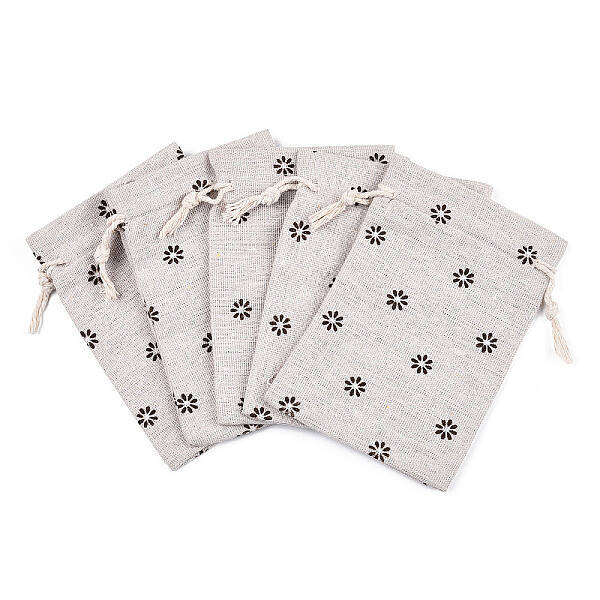Polycotton(Polyester Cotton) Packing Pouches Drawstring Bags