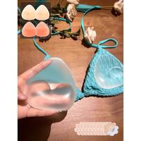 1 Pair Reusable Silicone Bra Inserts – Invisible Push-Up Pads For Swimwear & Lingerie, Soft Thickened Enhancers For Natural...