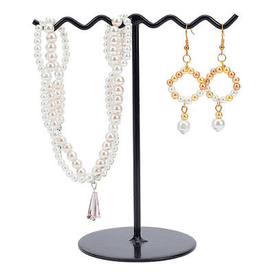 Iron Wave T-Bar Shaped Earring Display Stands