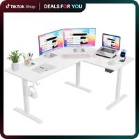 Furmax L Shaped Standing Desk Adjustable Corner Stand up Desk 63 x 55 Inch Electric Standing Computer Workstation with Preset...