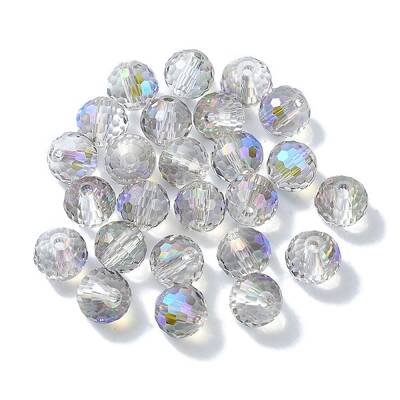 Half Rainbow Plated Glass Beads