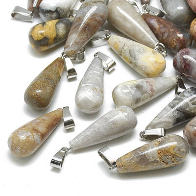 Natural Crazy Agate Pendants