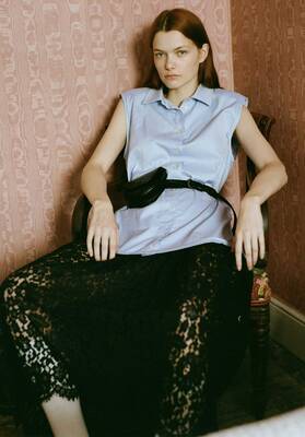 Dress Suzy Lace Slvless Pf24-077 Blue | Color: BLUE | Size: M