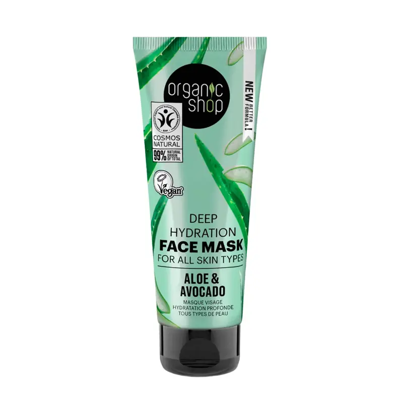 Organic Shop Aloe Deep Hydration Face Mask All Skin Types 75ml