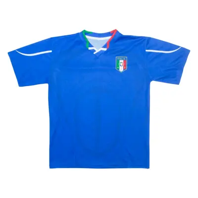 Italy Mens Football Shirt Jersey Blue V-Neck S