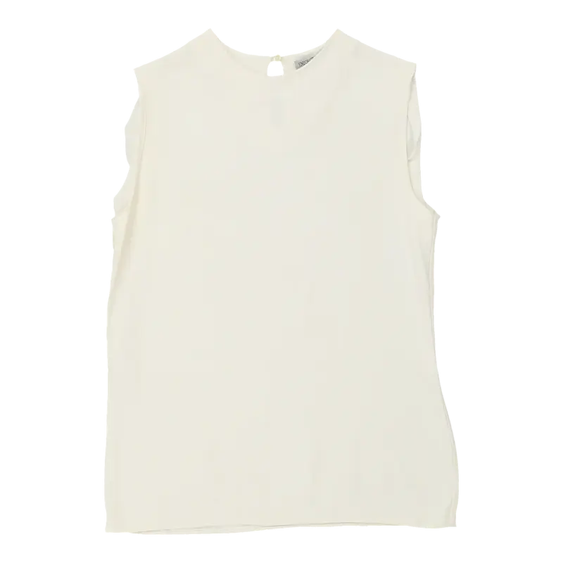 Emporio Armani Vest - Medium Cream Viscose | Size: medium