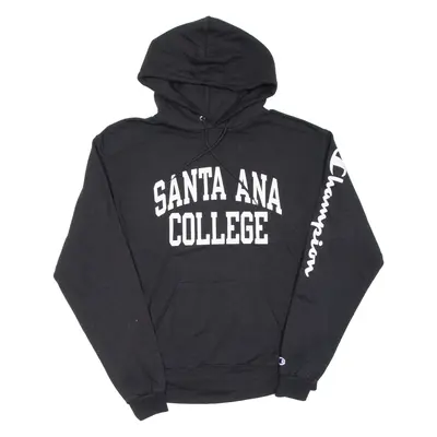 CHAMPION Mens Black Hoodie USA M