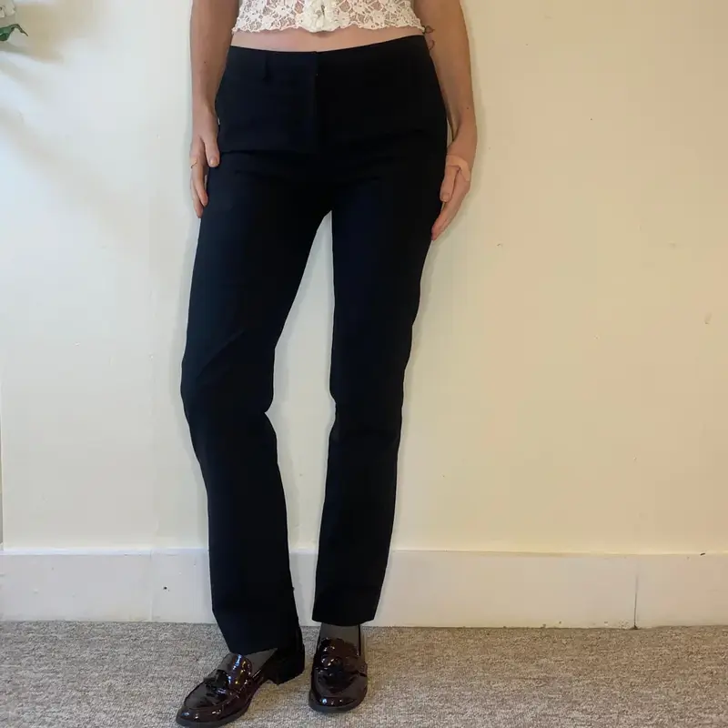Burberry London Trousers - 31W UK 10 Black Polyester Blend