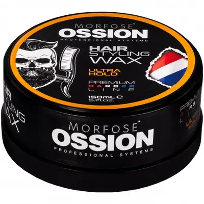 Morfose Ossion Hair Styling Wax Ultra Hold - glossy, strong styling wax, 150 ml