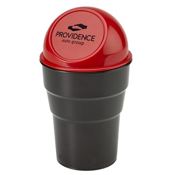 150 Promotional Mini Auto Trash Can - Cup Holder & Spring Lid