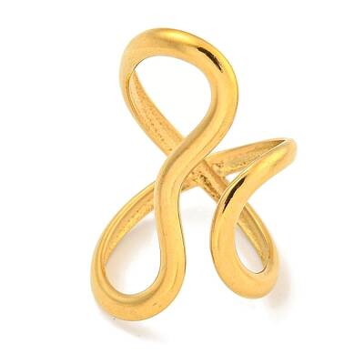 Ion Plating(IP) 304 Stainless Steel Open Cuff Ring for Women
