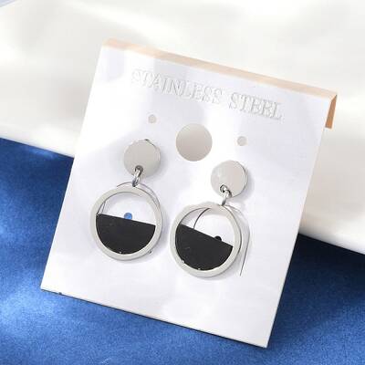 304 Stainless Steel Plastic Dangle Stud Earrings