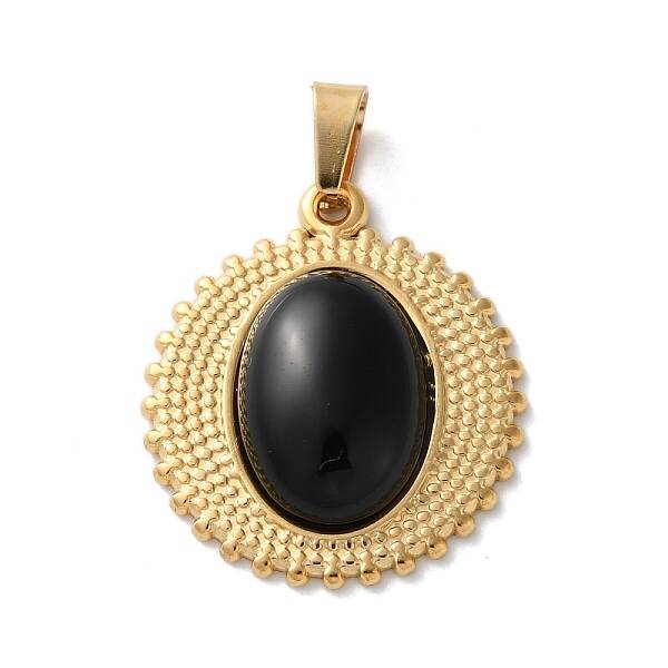 Natural Black Onyx(Dyed & Heated) Pendants