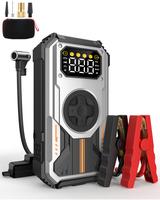 EIGOTRAV [5 IN 1]Car Battery Jump Starter 6000A 12000mA Portable with Air Compressor, LCD Display, Operating Temperature Rang...