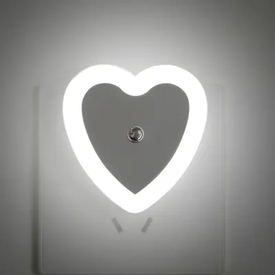 Creative Heart-shaped LED Night Light, Smart Light Control LED Light, LED Ambient Light For Hallway Bedroom Nursery Bedside D...