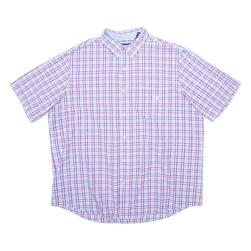 CHAPS Mens Shirt Blue Check 2XL