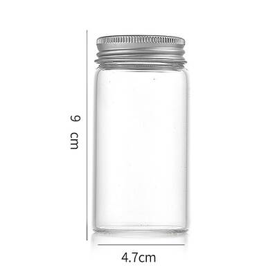 Column Glass Screw Top Bead Storage Tubes