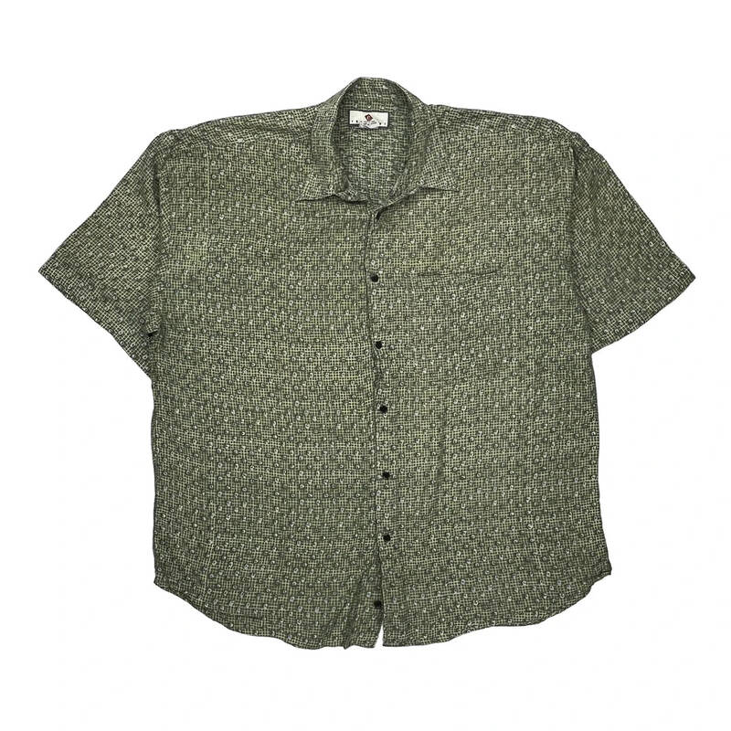 Chiamare Hawaiian Shirt - XL Green Viscose