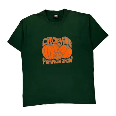 Circleville Pumpkin Show Fruit Of The Loom Graphic T-Shirt - XL Green Cotton Blend