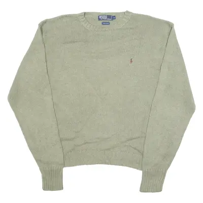 POLO RALPH LAUREN Mens Jumper Green Tight Knit L