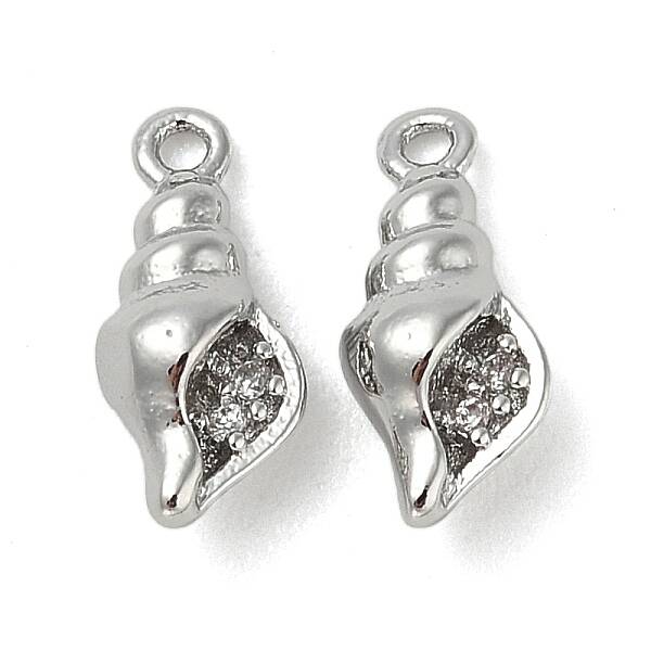 Brass Micro Pave Cubic Zirconia Pendants