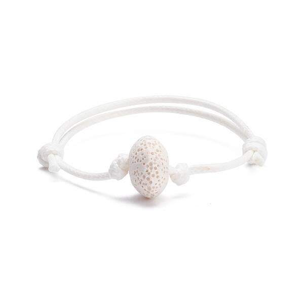 Natural Lava Rock Beaded Cord Bracelet