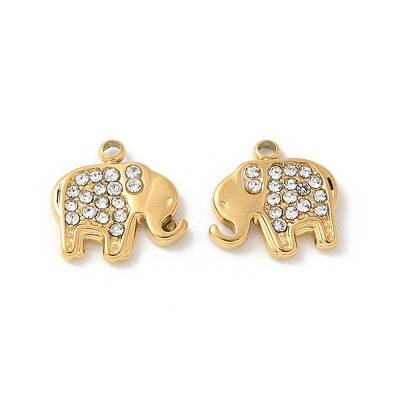 304 Stainless Steel Rhinestone Pendants