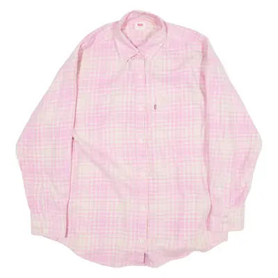WRANGLER Womens Shirt Pink Check Long Sleeve M