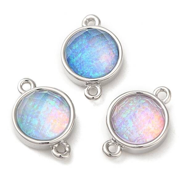 Synthetic Opal Connector Charms