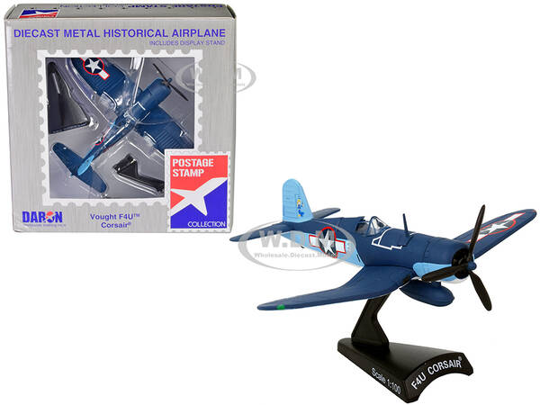 Vought F4U Corsair Fighter Aircraft VMF-422 First Lieutenant Robert Cowboy Stout United States Navy 1/100 Diecast Model A...